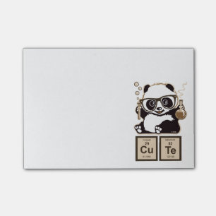 Chemie panda ontdekte schattig post-it® notes