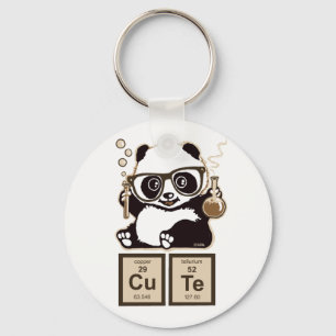 Chemie panda ontdekte schattig sleutelhanger