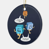 Chemie Periodic Table Elements Funny Science Keramisch Ornament (Links)