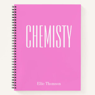 Chemie   Persoonlijk Roze School Grafiekpapier Notitieboek