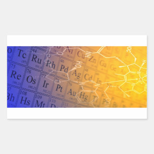 Chemie Rechthoekige Sticker
