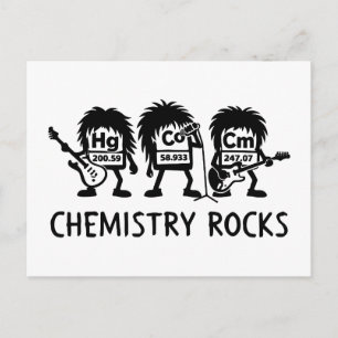 Chemie Rocks Science Rockband Briefkaart