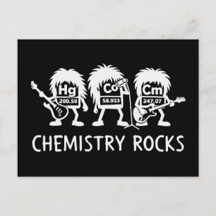 Chemie Rocks Science Rockband Briefkaart