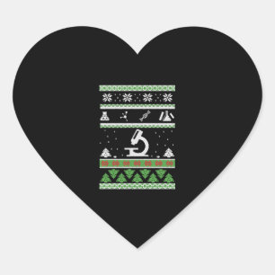 Chemie Shirt - Lab - Wetenschap - Lelijke Kerst Hart Sticker