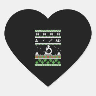 Chemie Shirt - Lab - Wetenschap - Lelijke Kerst Hart Sticker