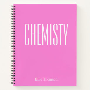 Chemie   Speciaal roze schoolgrafiek Notitieboek
