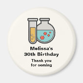 Chemie Test Tube en Beaker Verjaardag Dank u Magneet (Voorkant)