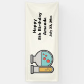 Chemie Test Tube en Beaker Verjaardag Spandoek (Verticaal)
