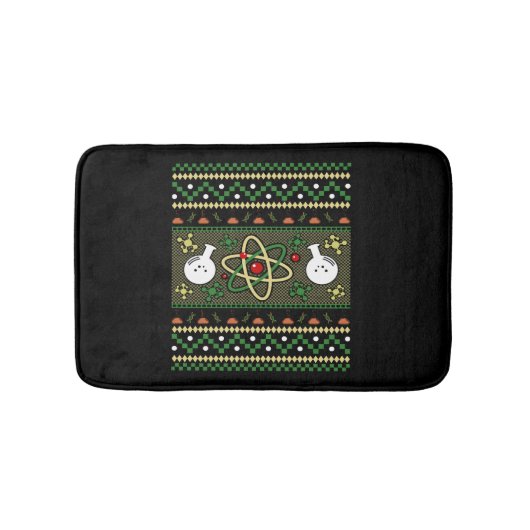 Chemie Ugly Kerstscience Engineer Gift Badmat (Voorkant)