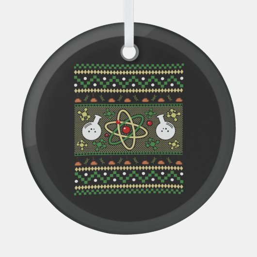 Chemie Ugly Kerstscience Engineer Gift Glas Ornament (Voorkant)