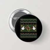 Chemie Ugly Kerstscience Engineer Gift Ronde Button 5,7 Cm (Voorkant /achterkant)