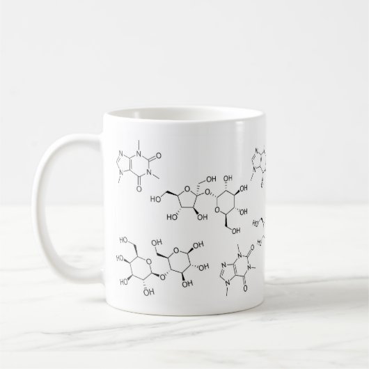 Chemie van thee en koffie koffiemok (Links)
