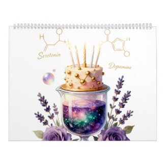 Chemie Verjaardagsfeest Fles en Bloemstuk Ca Kalender