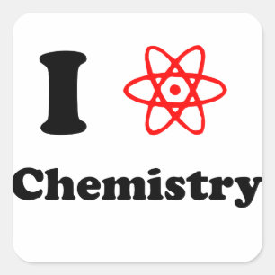 Chemie Vierkante Sticker