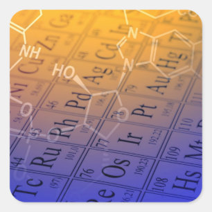 Chemie Vierkante Sticker