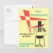 Chemie Werbedesign/Plakatdesign DDR 60er. Briefkaart (Voorkant / Achterkant)