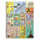 Chemie Wetenschap Illustratieset Notitieboek (Voorkant)