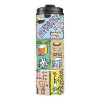 Chemie Wetenschap  Illustratieset Thermosbeker