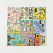 Chemie Wetenschap  Illustratieset Wandkleed (Voorkant (horizontaal))