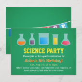 Chemie Wetenschap Kids Verjaardag Party Uitnodigin Kaart (Voorkant / Achterkant)