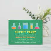 Chemie Wetenschap Kids Verjaardag Party Uitnodigin Kaart (Staand voorkant)