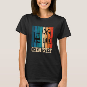 Chemie  zonsondergang retro strepenpatroon t-shirt