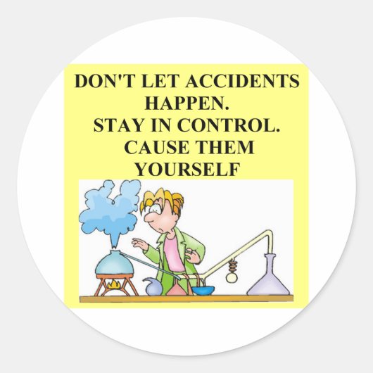 chemieongevallen ronde sticker (Voorkant)