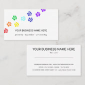 Chemin arc-en-ciel avec carte de visite cardiaque (Devant / Derrière)