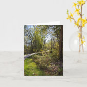 Chemin cyclable en Iowa Photo Carte pour notes noi (Fleur jaune)