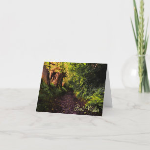 Chemin dans la carte des meilleurs voeux Woods