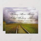 Chemin de chemin de fer dans les invitations au Ma (Devant / Derrière)