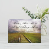 Chemin de chemin de fer dans les invitations au Ma (Debout devant)