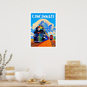 Chemin de fer de Cincinnati, trains, affiche de vo (Cuisine)