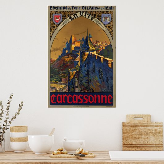 Chemin de fer d'Orléans et du midi, Carcassonne Poster (Keuken)