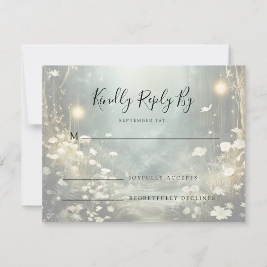 Chemin De Forêt Enchantée De Fleurs RSVP (Dos)