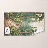 Chemin de forêt rustique personnalisable avec Mono (Serviette à main)