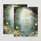 Chemin de jardin forestier enchanté - Menu Mariage (Devant / Derrière)