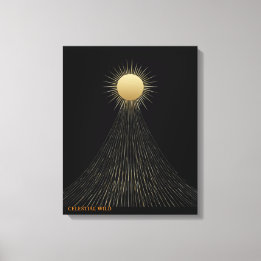 Chemin de Lumière Dorée Toile d'Art Céleste Cadeau