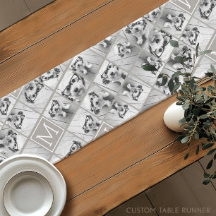 Chemin De Table Court 11 Collage de photos - Grille minimale avec texte