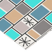 Chemin De Table Court 1950 L'Âge Atomique Rectangle Starbursts (Coin)