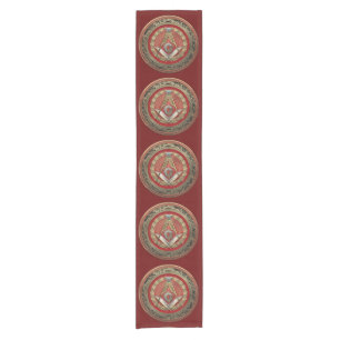 Chemin De Table Court [300] Master Mason - Carré Or & Compas