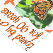 CHEMIN DE TABLE COURT 90E ANNIVERSAIRE DE BUTTERFLY (Coin)