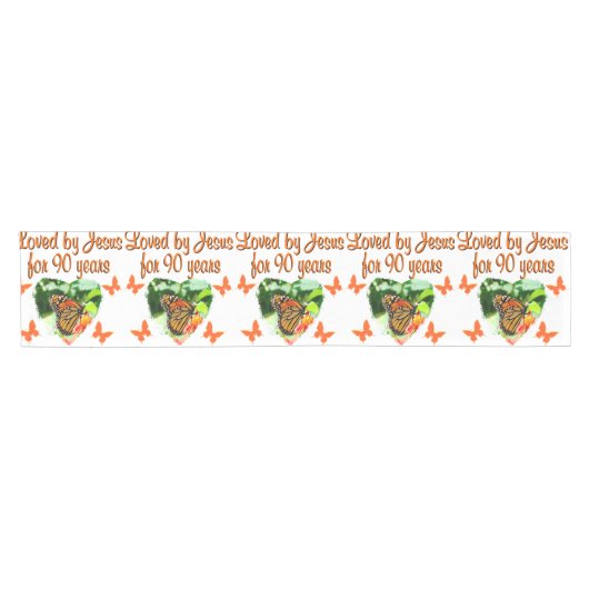 CHEMIN DE TABLE COURT 90E ANNIVERSAIRE DE BUTTERFLY (Horizontal)