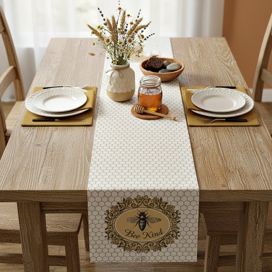Chemin De Table Court Abeille de miel