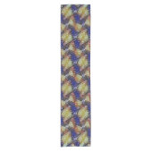 Chemin De Table Court Abstract blue and gold wave geometric pattern 1299 (Devant)