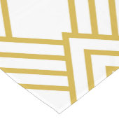 Chemin De Table Court Abstract geometrical, white and gold (Coin)