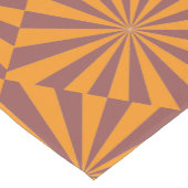 Chemin De Table Court Abstract Orange Sunburst Pattern (Coin)