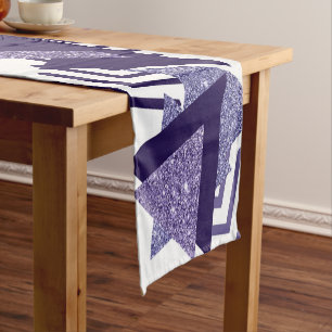 Chemin De Table Court abstrait Cool des années 80 Motif de formes de p