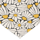 Chemin De Table Court Abstrait imprimé noir jaune floral (Coin)