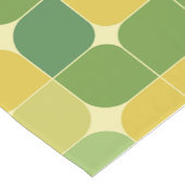 Chemin De Table Court Abstrait milieu du siècle vert orange jaune (Coin)